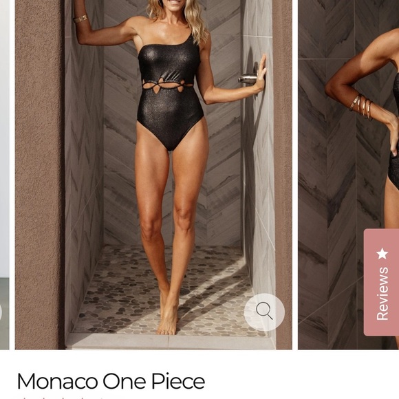 New!Baltic Born NWT Black Cutout One-Piece Swimsuit Large - Picture 2 of 12